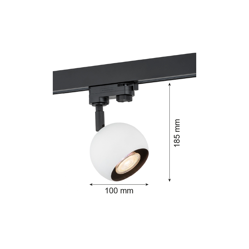 Argon 4377 - Foco para sistema de rieles MURI 1xGU10/5W/230V blanco