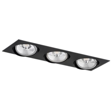 Argon 6116 - Lámpara empotrada OLIMP 3xGU10-AR111/12W/230V negro