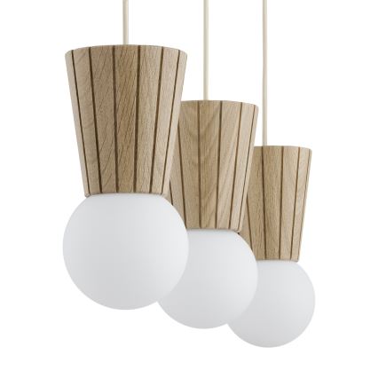 Argon 6357 - Lámpara colgante para baño con cable VOLANTE 3xG9/6W/230V IP44 beige