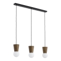 Argon 6358 - Lámpara colgante para baño VOLANTE con cable, 3xG9/6W/230V, IP44, marrón