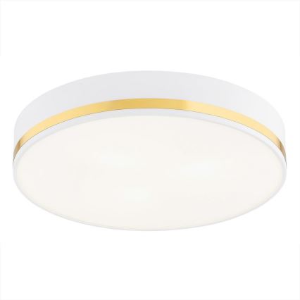 Argon 7034 - Plafón AMORE 2xE27/15W/230V diá. 25 cm blanco/dorado