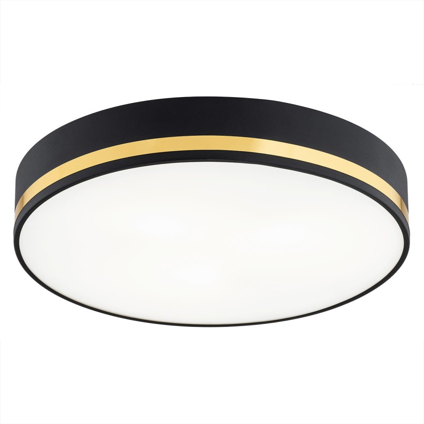 Argon 7040 - Plafón AMORE 2xE27/15W/230V diá. 25 cm negro/dorado