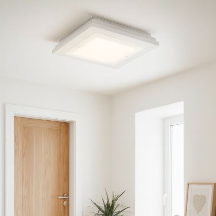 Argon 7266 - Plafón de techo TABOR 2xE27/15W/230V 32x32 cm blanco