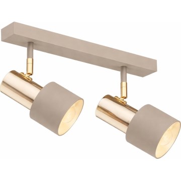 Argon 7299 - Foco orientable DOR 2xE27/15W/230V dorado/beige