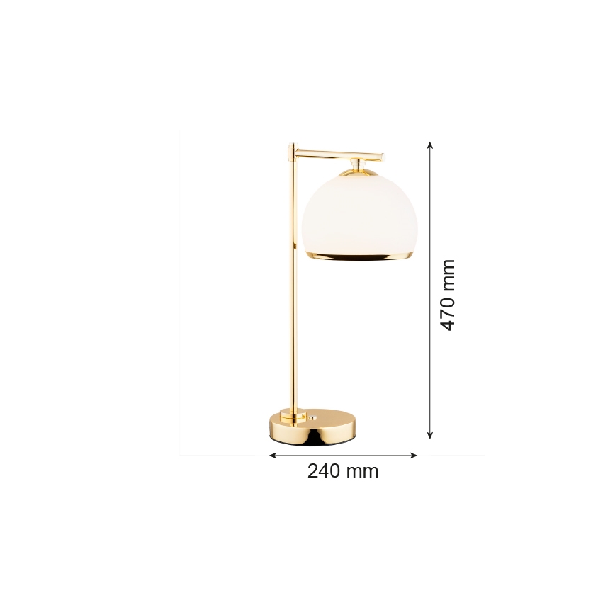 Argon 8120 - Lámpara de mesa MARBELLA 1xE27/15W/230V latón