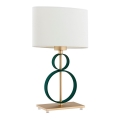 Argon 8317 - Lámpara de mesa PERSEO 1xE27/15W/230V 42 cm color crema/verde