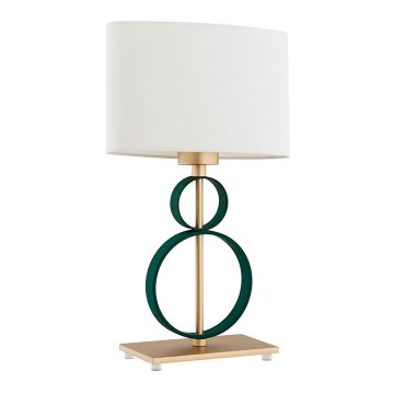 Argon 8317 - Lámpara de mesa PERSEO 1xE27/15W/230V 42 cm color crema/verde