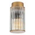 Argon 8774 - Plafón de exterior NORFOLK 1xE27/15W/230V IP44 dorado