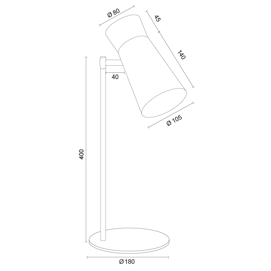 Argon 8872 - Lámpara de sobremesa LORD 1xE14/7W/230V gris