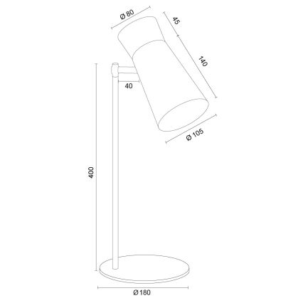 Argon 8873 - Lámpara de mesa LORD 1xE14/7W/230V terracota