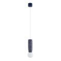 Argon 8937 - Lámpara colgante con cable BOLL 1xG9/6W/230V azul