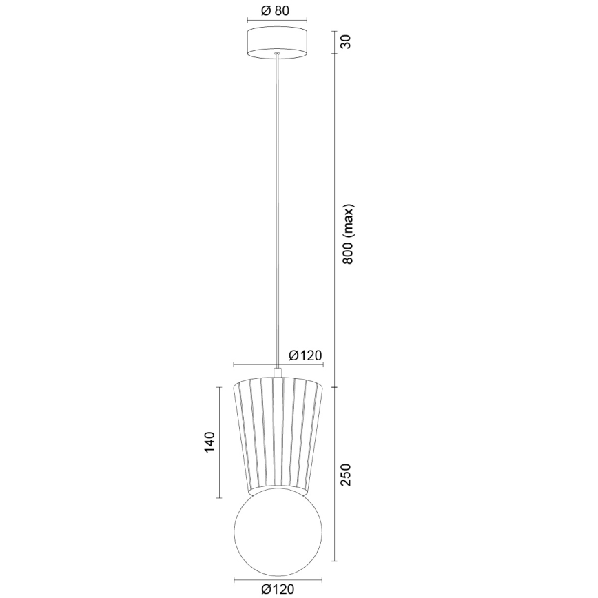 Argon 8952 - Lámpara colgante para baño con cable VOLANTE 1xG9/6W/230V IP44 marrón