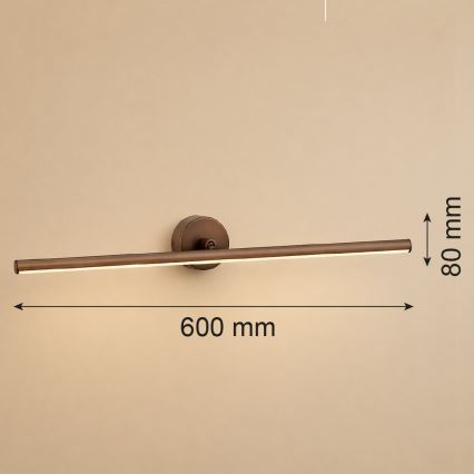 Argon 8995 - Aplique LED para cuadros MIRI LED/10,8W/230V 3000K 60 cm marrón