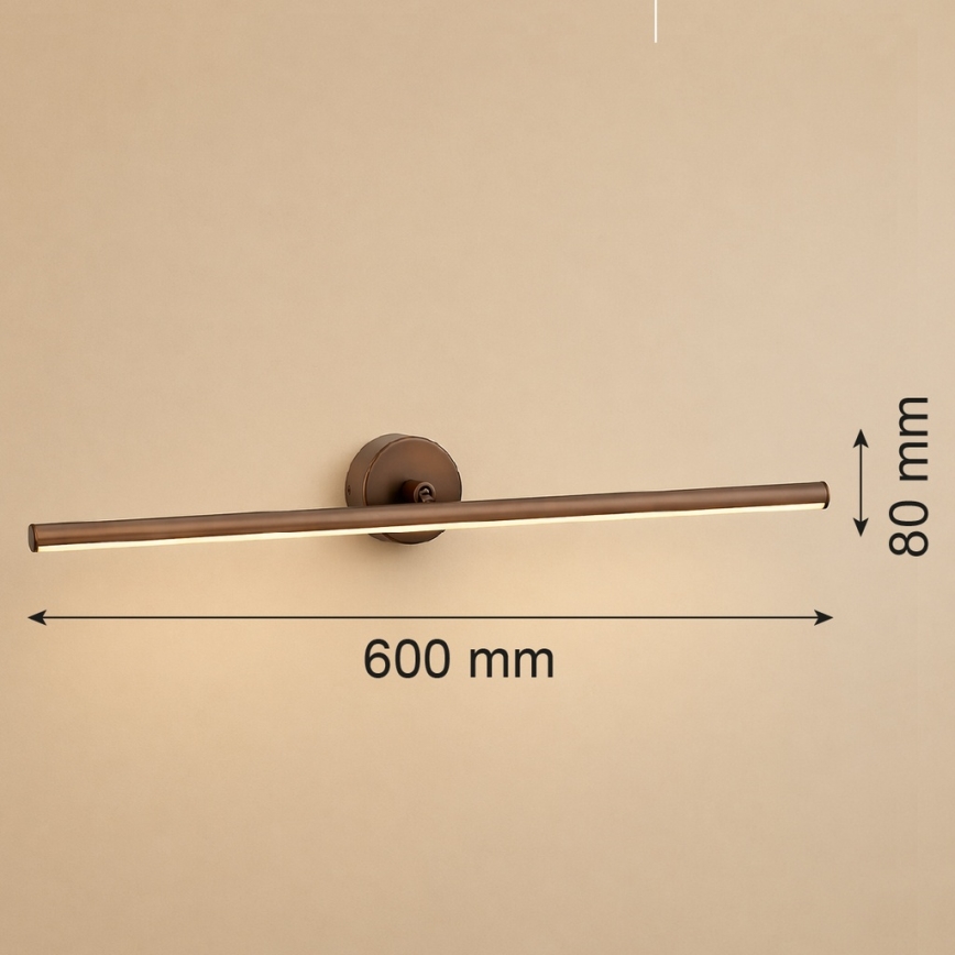 Argon 8995 - Aplique LED para cuadros MIRI LED/10,8W/230V 3000K 60 cm marrón