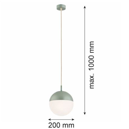 Argon 8999 - Lámpara colgante exterior en cable LIV 1xE27/15W/230V IP44 verde