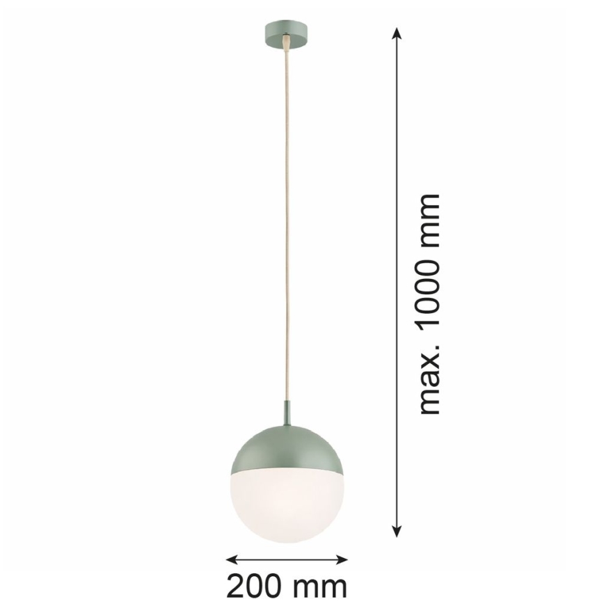 Argon 8999 - Lámpara colgante exterior en cable LIV 1xE27/15W/230V IP44 verde