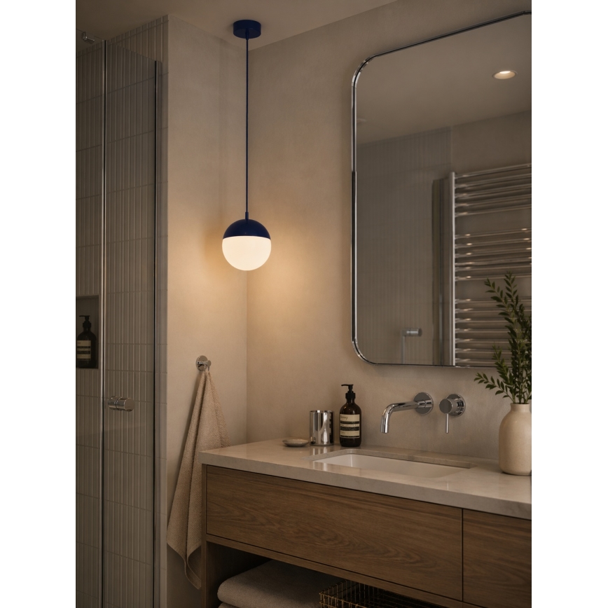Argon 9000 - Lámpara colgante exterior con cable LIV 1xE27/15W/230V IP44 azul