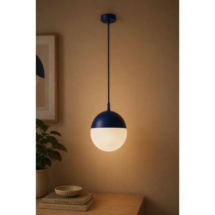 Argon 9000 - Lámpara colgante exterior con cable LIV 1xE27/15W/230V IP44 azul