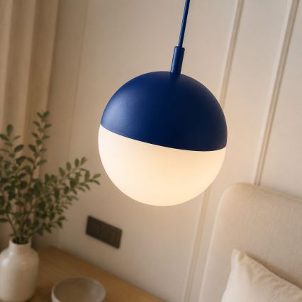 Argon 9000 - Lámpara colgante exterior con cable LIV 1xE27/15W/230V IP44 azul