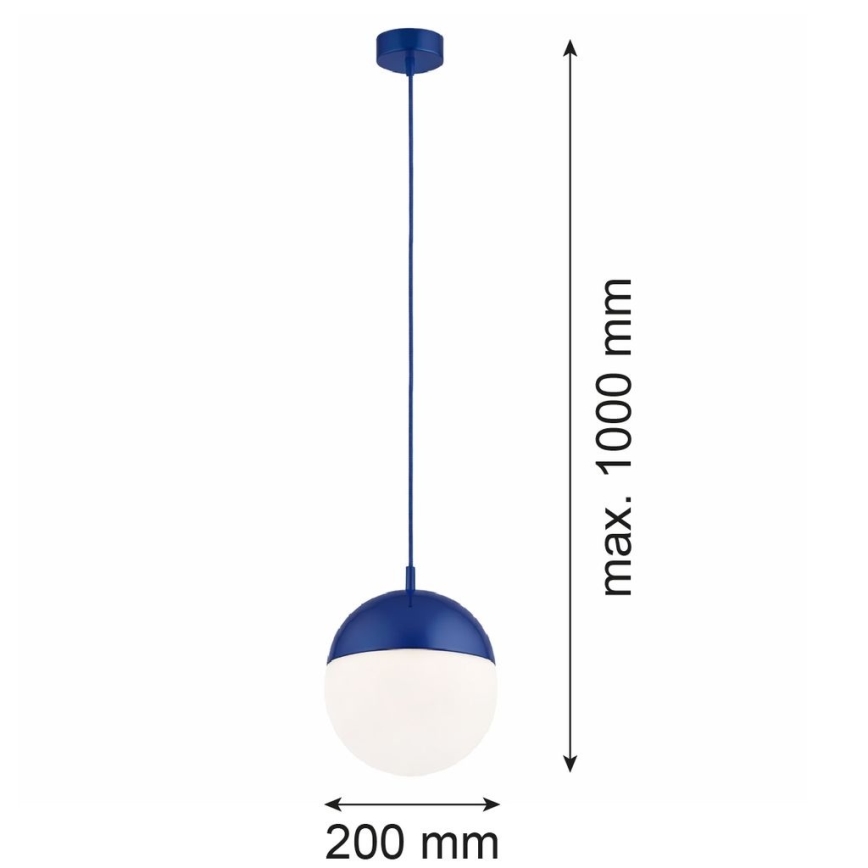 Argon 9000 - Lámpara colgante exterior con cable LIV 1xE27/15W/230V IP44 azul