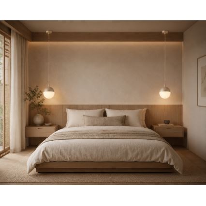 Argon 9001 - Lámpara colgante de exterior con cable LIV 1xE27/15W/230V IP44 beige