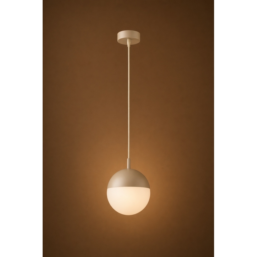 Argon 9001 - Lámpara colgante de exterior con cable LIV 1xE27/15W/230V IP44 beige