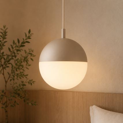 Argon 9001 - Lámpara colgante de exterior con cable LIV 1xE27/15W/230V IP44 beige