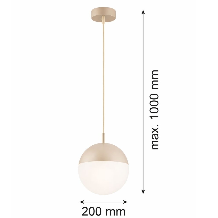 Argon 9001 - Lámpara colgante de exterior con cable LIV 1xE27/15W/230V IP44 beige