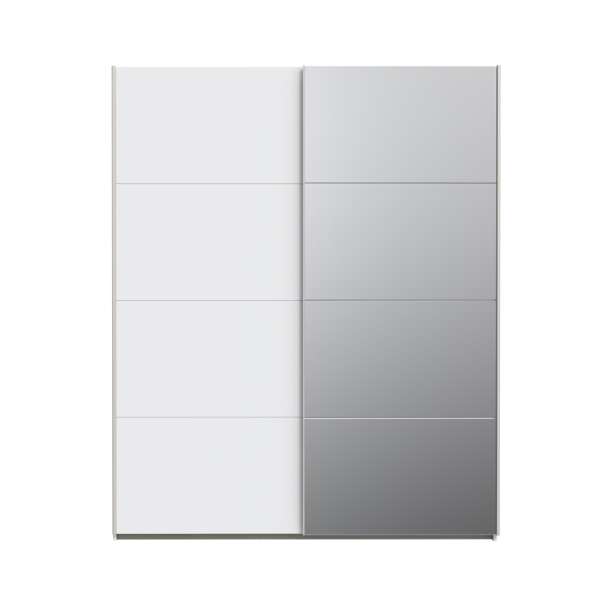 Armario con espejo KARO 170 x 210 cm, blanco