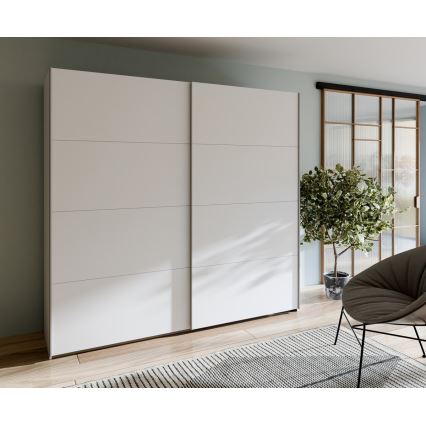 Armario con espejo KARO 220x210 cm blanco