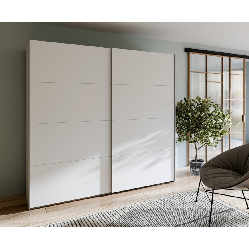 Armario con espejo KARO 220x210 cm blanco