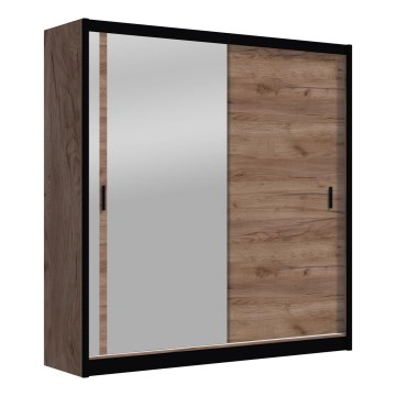 Armario con espejo SABRINA 180x215 cm roble craft
