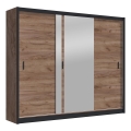 Armario con espejo SABRINA 250x215 cm roble craft
