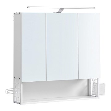 Armario de baño con espejo LED SKY 70x70x16 cm 230V blanco