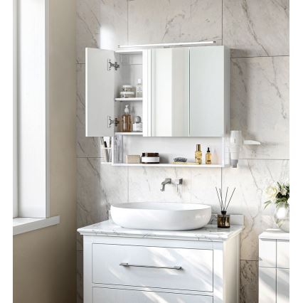 Armario de baño con espejo LED SKY 70x70x16 cm 230V blanco
