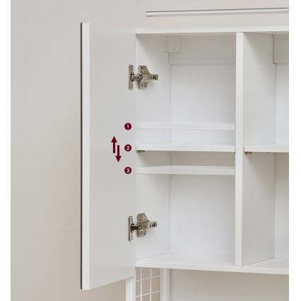 Armario de baño con espejo LED SKY 70x70x16 cm 230V blanco