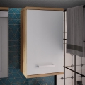 Armario de baño de pared VENOM blanco/roble artisan