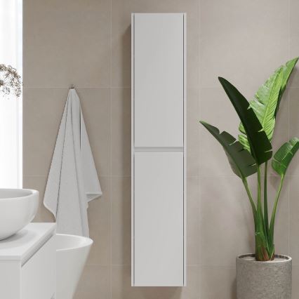 Armario de baño TRONDHEIM 35x174x30 cm blanco