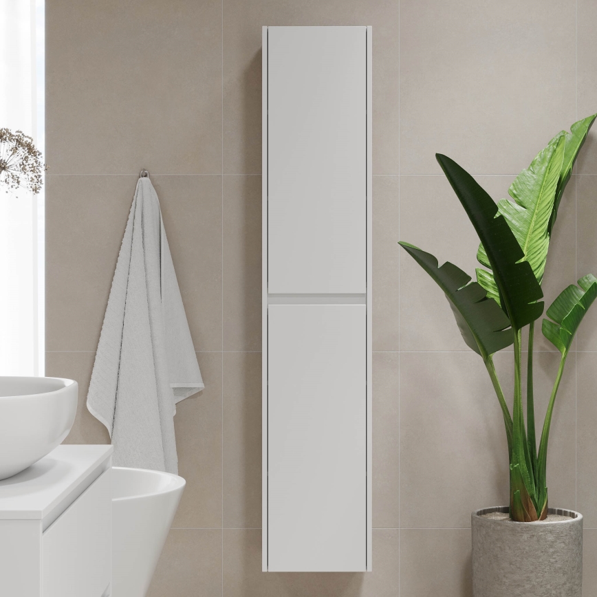 Armario de baño TRONDHEIM 35x174x30 cm blanco