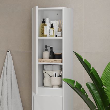 Armario de baño TRONDHEIM 35x174x30 cm blanco