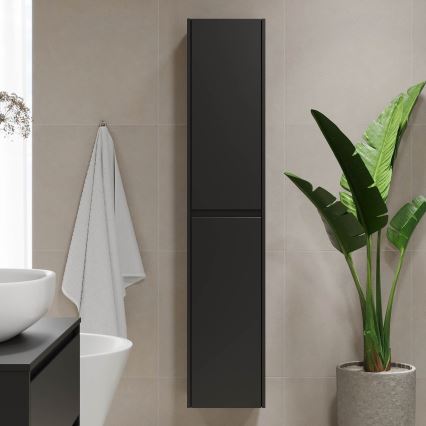 Armario de baño TRONDHEIM 35x174x30 cm negro