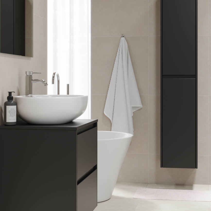Armario de baño TRONDHEIM 35x174x30 cm negro