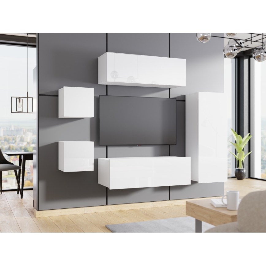 Armario de pared CALABRINI 117x45 cm blanco