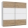 Armario KARO 220x210 cm blanco/roble artisan