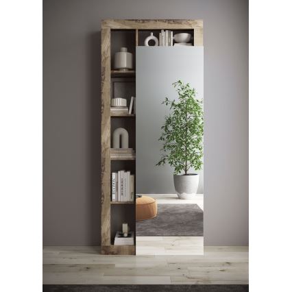 Armario LENOR 91x209 cm blanco/marrón