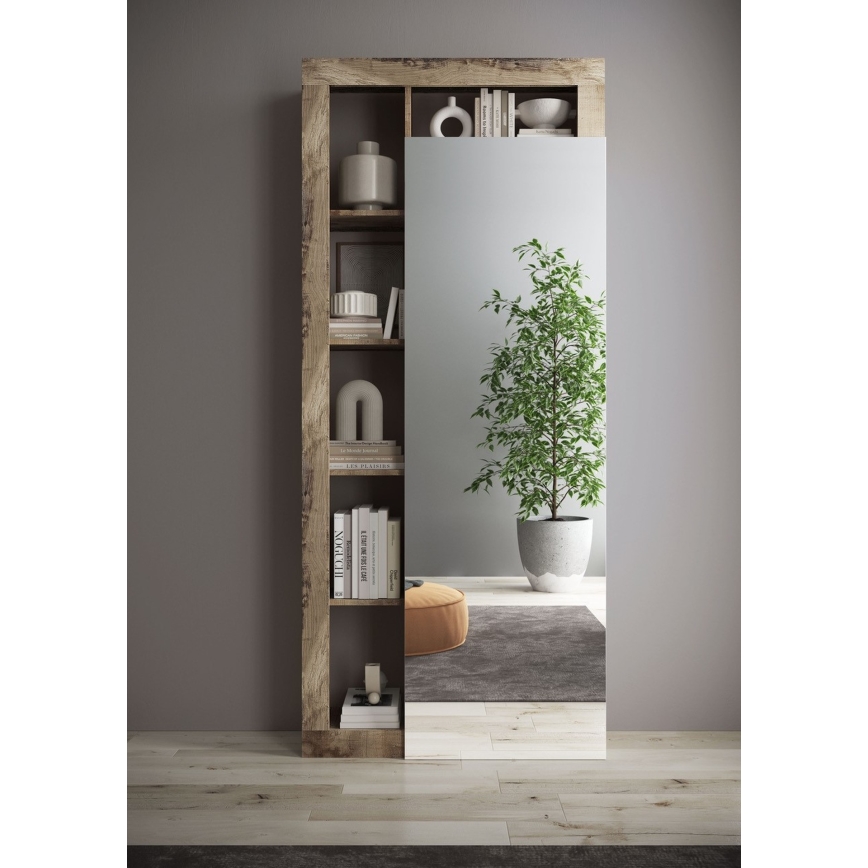 Armario LENOR 91x209 cm blanco/marrón