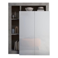 Armario LENOR blanco/gris hormigón