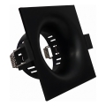 Aro embellecedor para luminaria empotrada GU10 8,6x8,6 cm, negro
