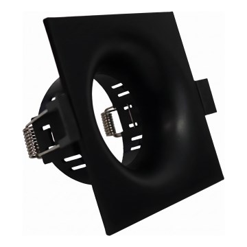 Aro embellecedor para luminaria empotrada GU10 8,6x8,6 cm, negro