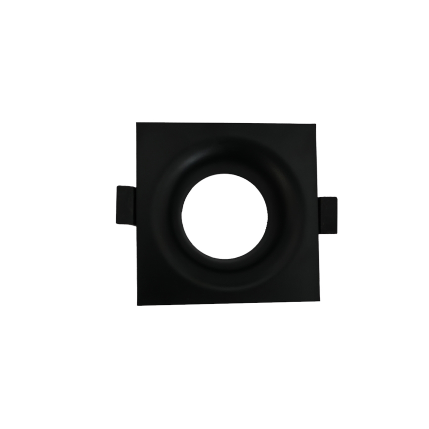 Aro embellecedor para luminaria empotrada GU10 8,6x8,6 cm, negro